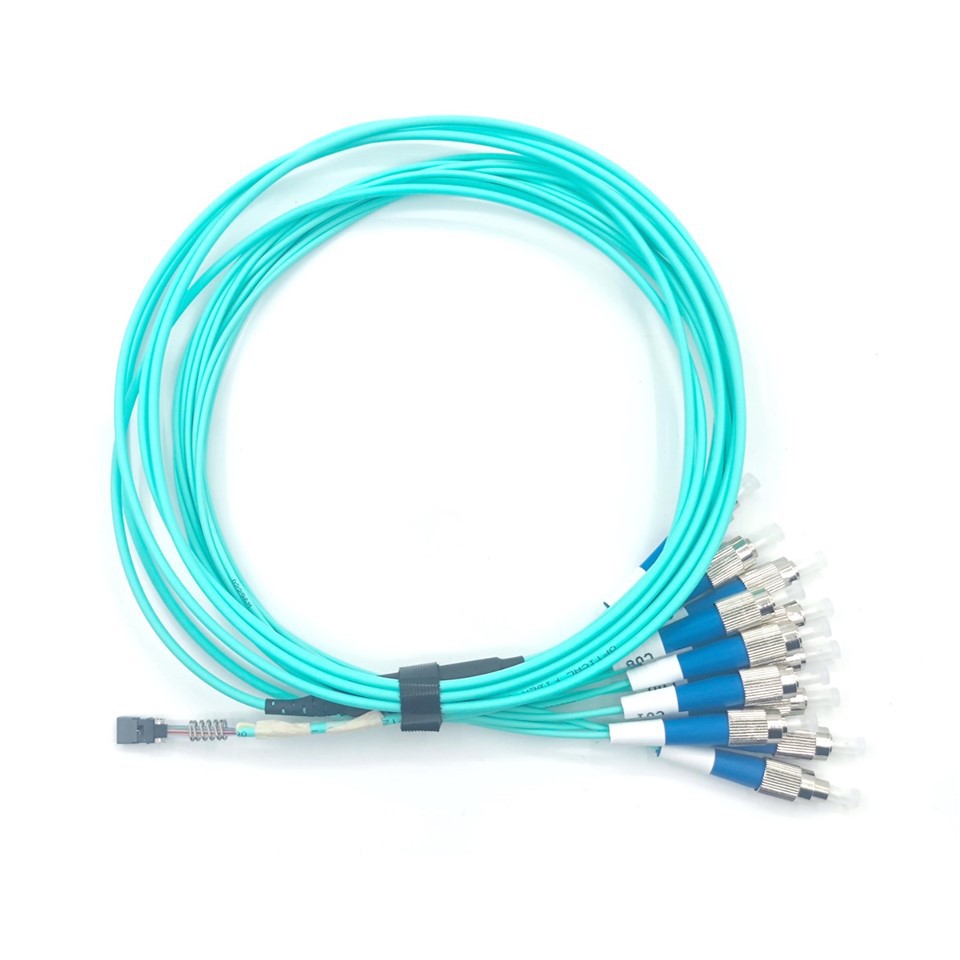 12-fiber MT-FC OM3 Breakout Optical Cable