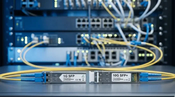 SFP vs SFP+ fiber optic transceivers for 1G and 10G Ethernet connections SFP vs SFP+ fiber optic transceivers for 1G and 10G Ethernet connections
