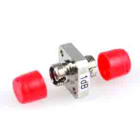 FC UPC Singlemode Atenuator Serat Optik Bergelang Tetap, Betina ke Betina, 1~25dB Opsional