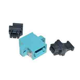 MTP MPO Fiber Optic Adapter Warna Hitam dengan Full Flange