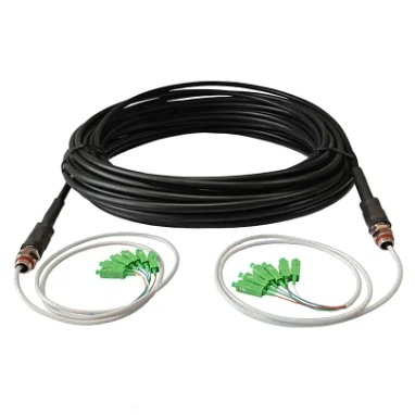 Multi-cores Fiber Single-mode 9125 FC SC ST LC Waterproof Fiber Optic Pigtail