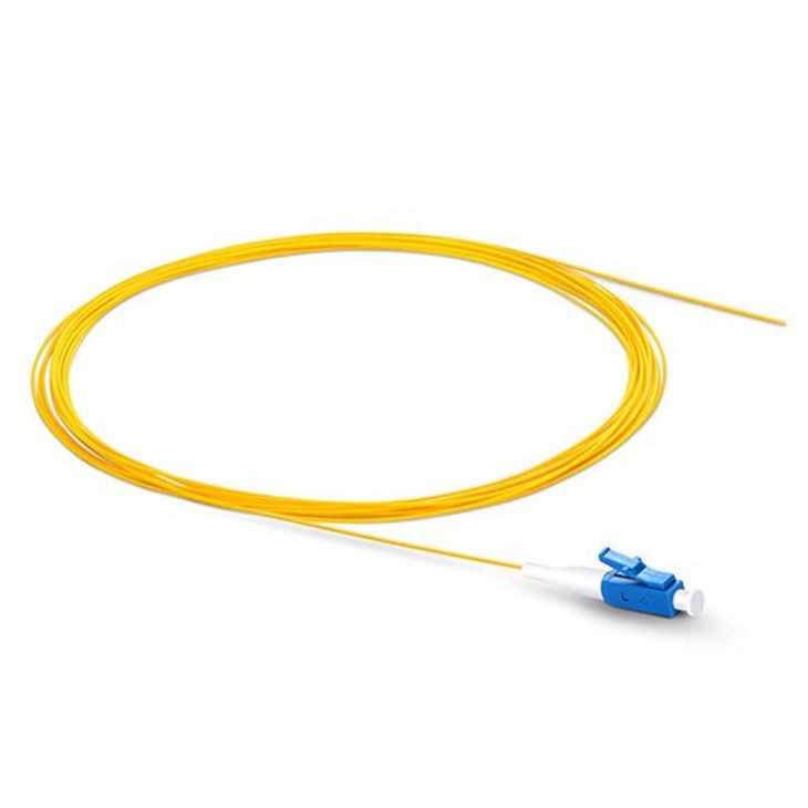 LC UPC Simplex OS2 Single Mode PVC (OFNR) 0.9mm Fiber Optic Pigtail