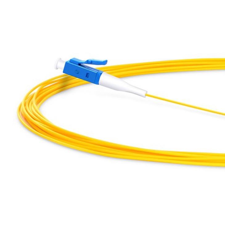 LC UPC Simplex OS2 Single Mode PVC (OFNR) 0.9mm Fiber Optic Pigtail