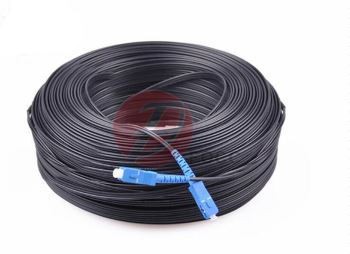 FTTH Serat Optik Jatuhkan Kabel Patch Cord Simplex SM SC-SC